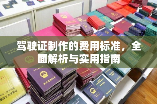 尖扎驾驶证制作的费用标准，全面解析与实用指南